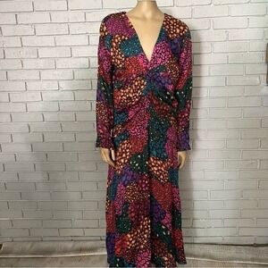 Farm Rio Rainbow Hearts Lenzing™ Ecovero™ Viscose Midi Dress - Size‎ XL
